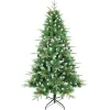 Sapin artificiel neige et pin H180cm vert