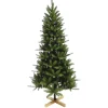 Sapin artificiel vert 786 branches pied bois H.180 cm