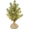 Sapin artificiel vert lumineux 30 MicroLED blanc chaud H35 cm