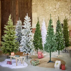 Sapin artificiel vert pied en bois 474 branches Ø92xH180cm