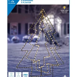 Sapin 3D lumineux à suspendre ou à planter 260 led déco Noël
