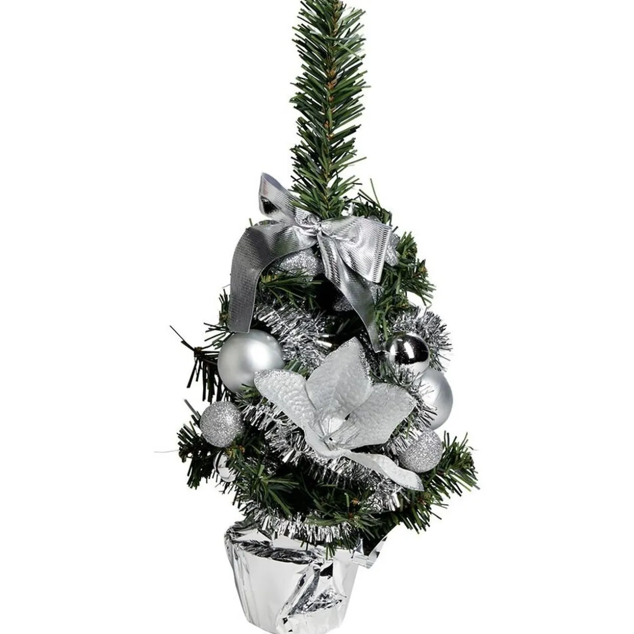 Sapin décor argenté H36cm