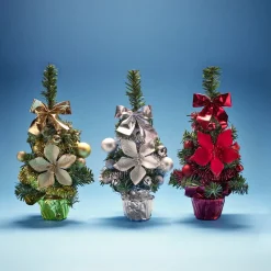 Sapin décor argenté H36cm