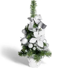 Sapin décor argenté H36cm