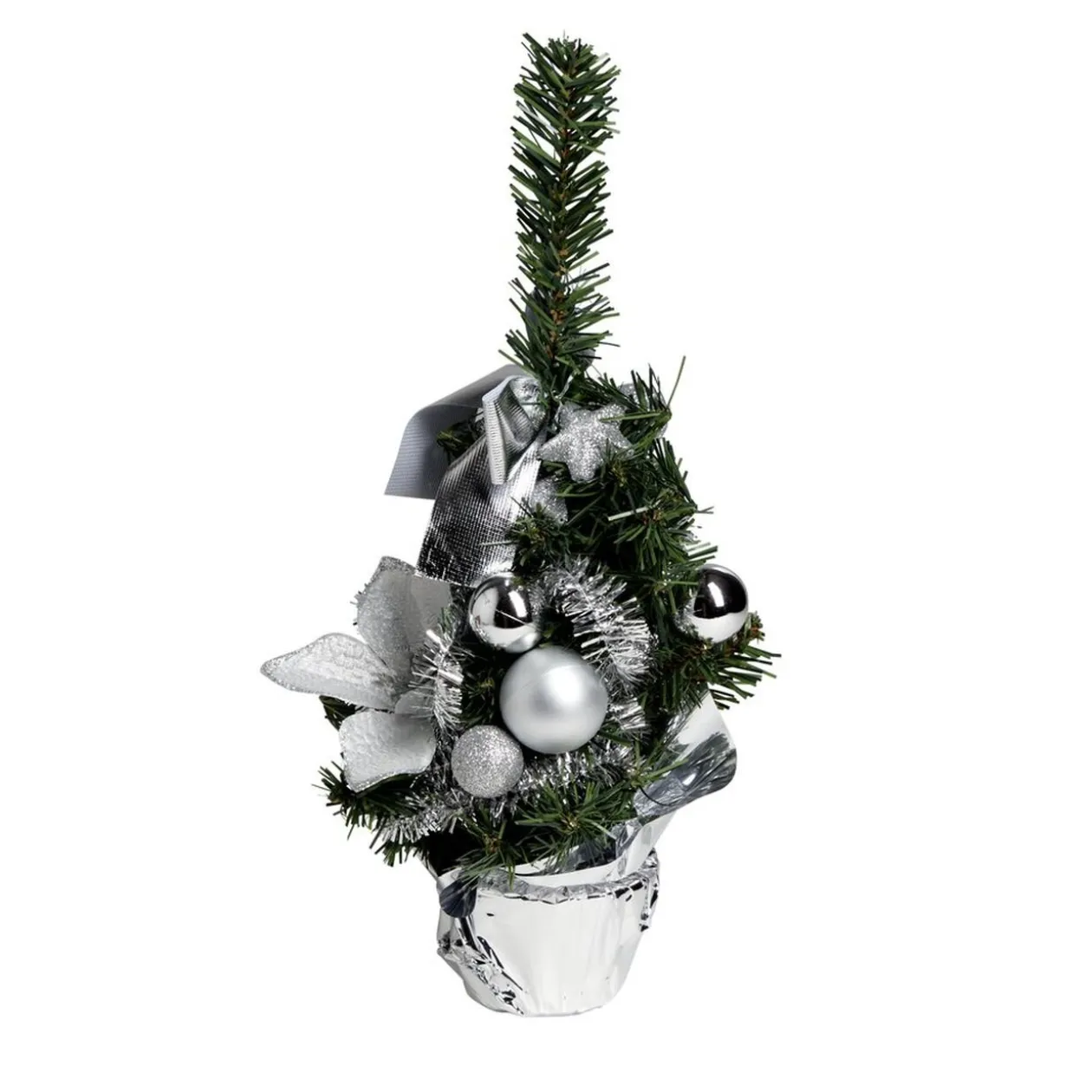 Sapin décor argenté H36cm