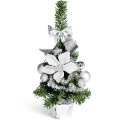 Sapin décor argenté H36cm