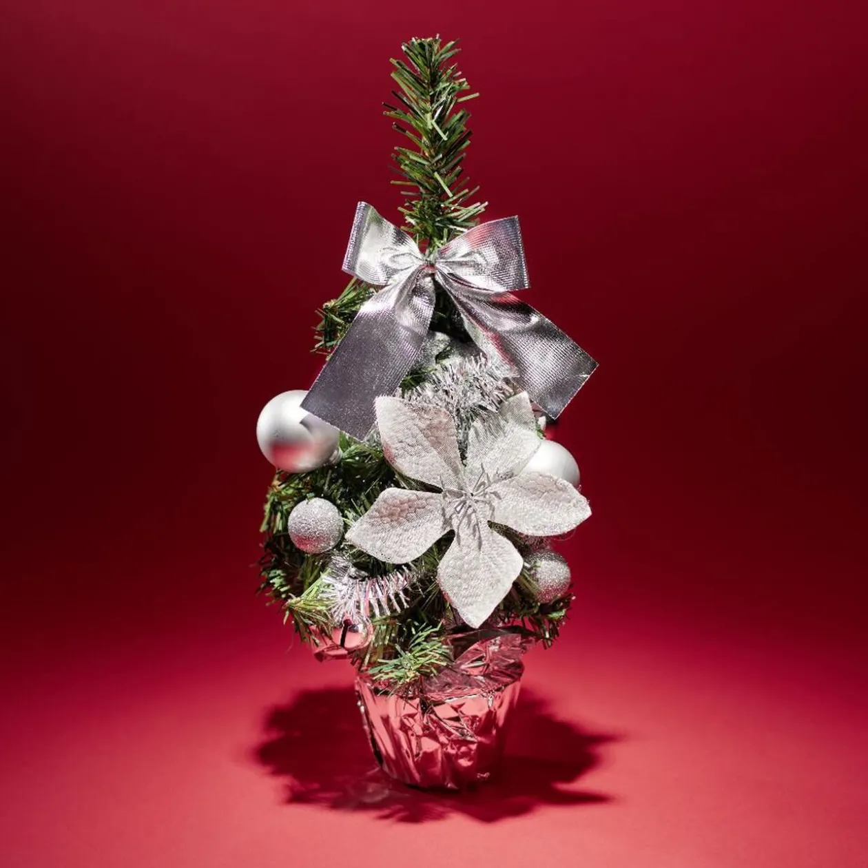 Sapin décor argenté H36cm