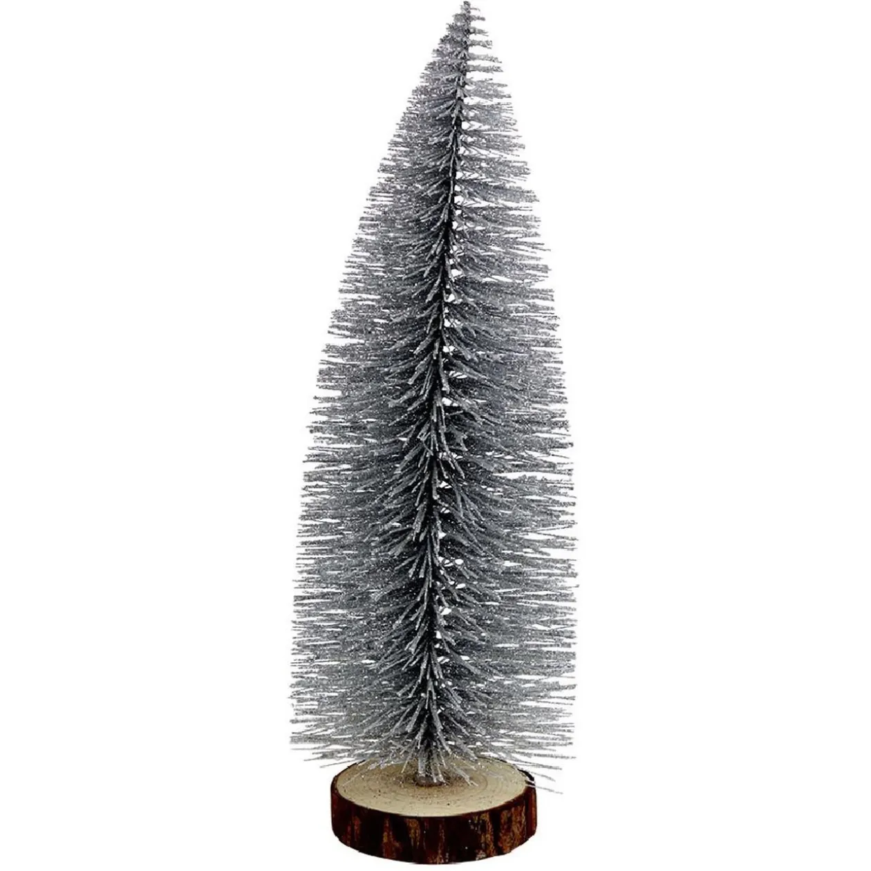 Sapin décoratif à poser argenté ou bleu Ø9xH24cm