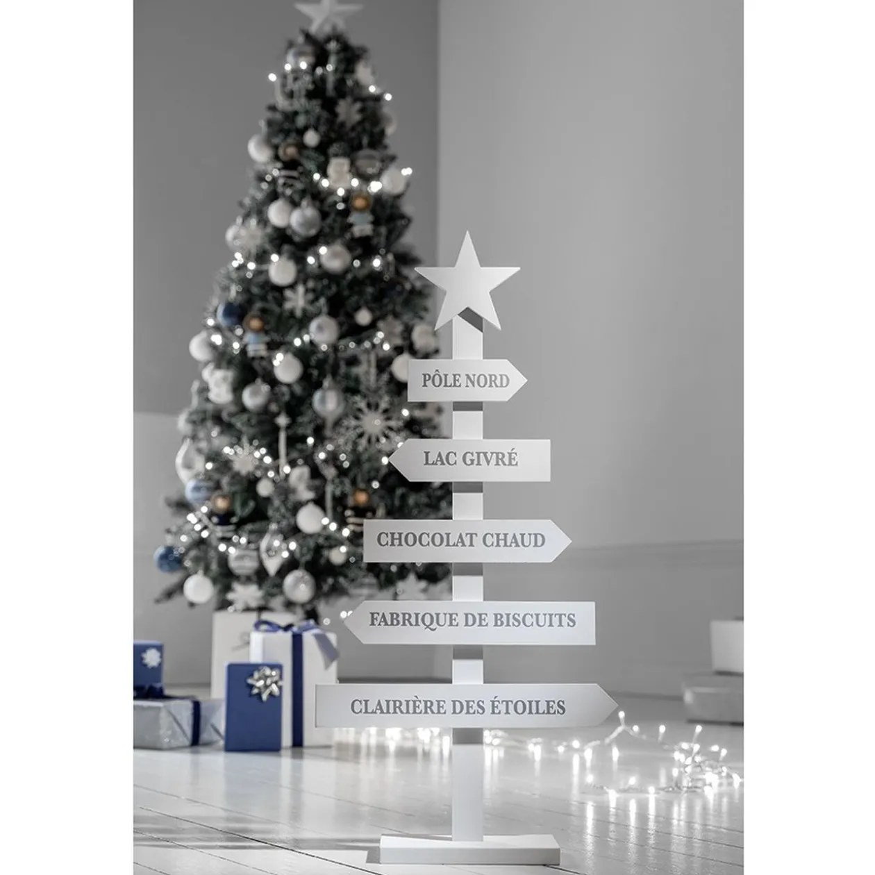 Sapin de Noël à poser en bois