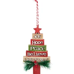 Sapin de Noël à suspendre multicolore