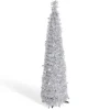 Sapin de Noël artificiel POP UP argenté Ø30xH120cm