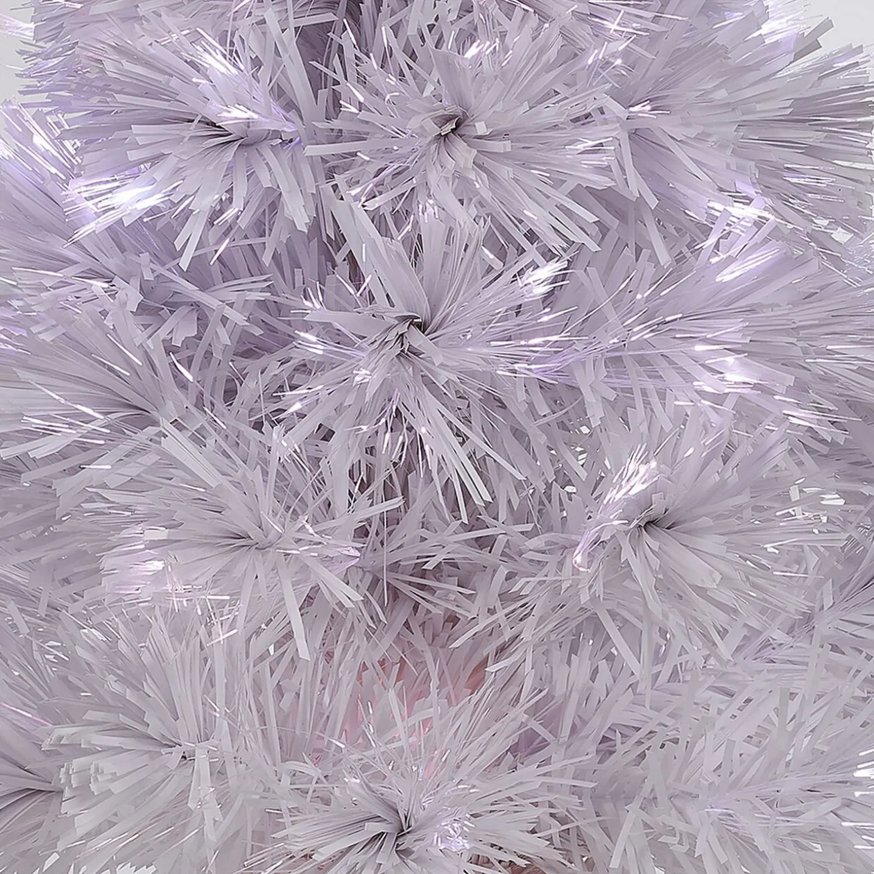 Sapin de Noël blanc fibre optique multicolore h 60 cm