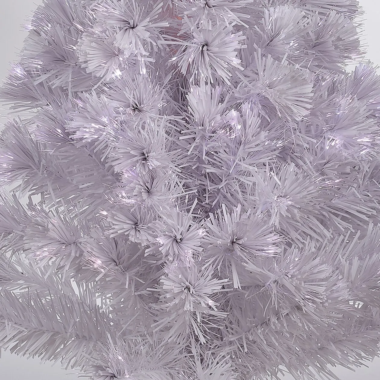 Sapin de Noël blanc fibre optique multicolore h 120 cm