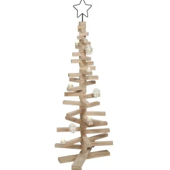 Sapin de Noël en bois amovible h 113 cm