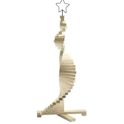 Sapin de Noël en bois amovible h 113 cm