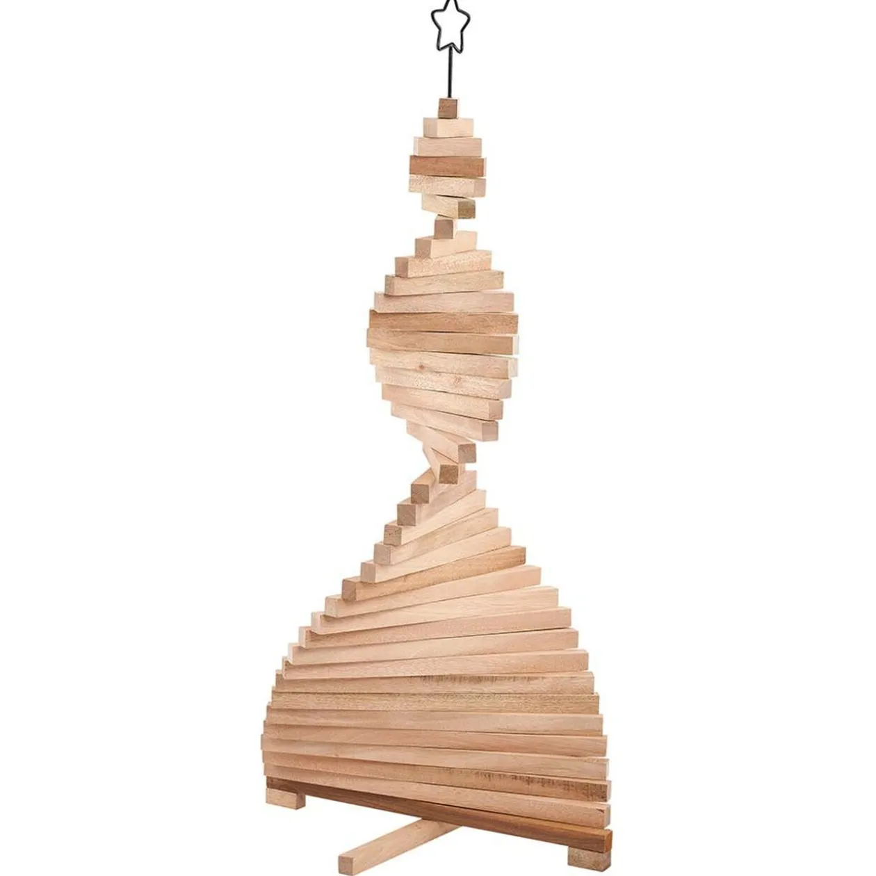 Sapin de Noël modulable lattes de bois naturel