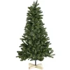 Sapin de Noël Vert effet réel avec pied en bois H150 cm