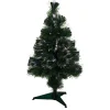 Sapin de Noël vert fibre optique 60 cm 8 led couleurs changeantes