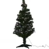 Sapin de Noël vert fibre optique h 120 cm