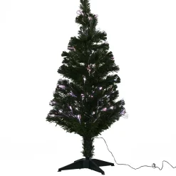 Sapin de Noël vert fibre optique h 120 cm