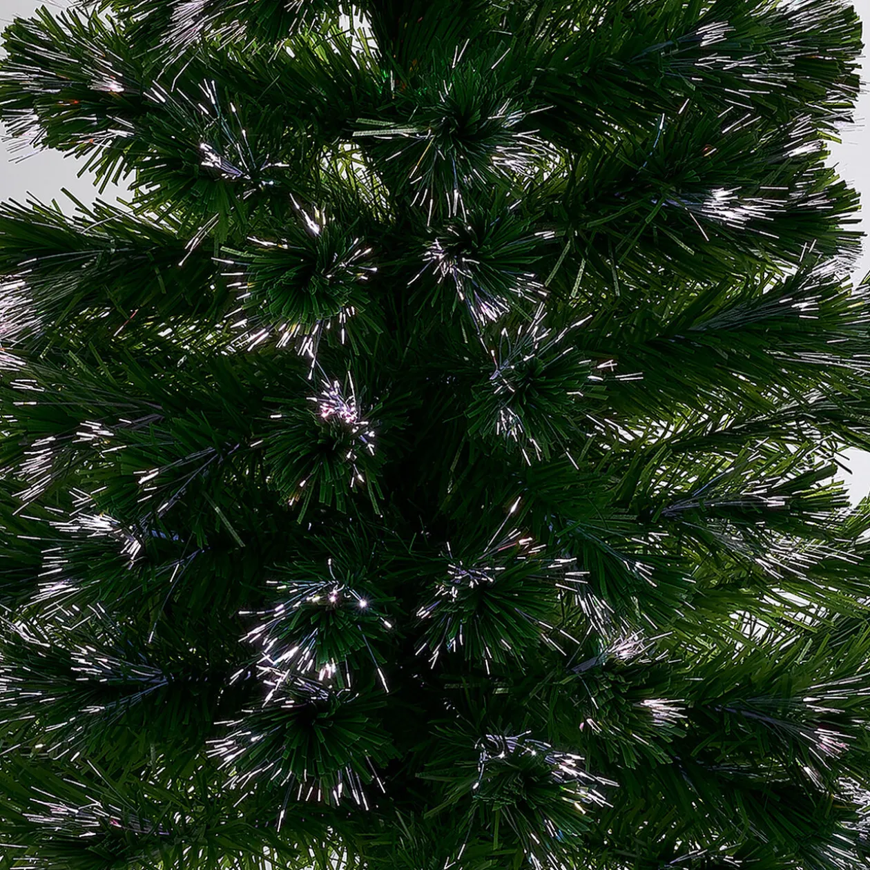 Sapin de Noël vert fibre optique h 120 cm