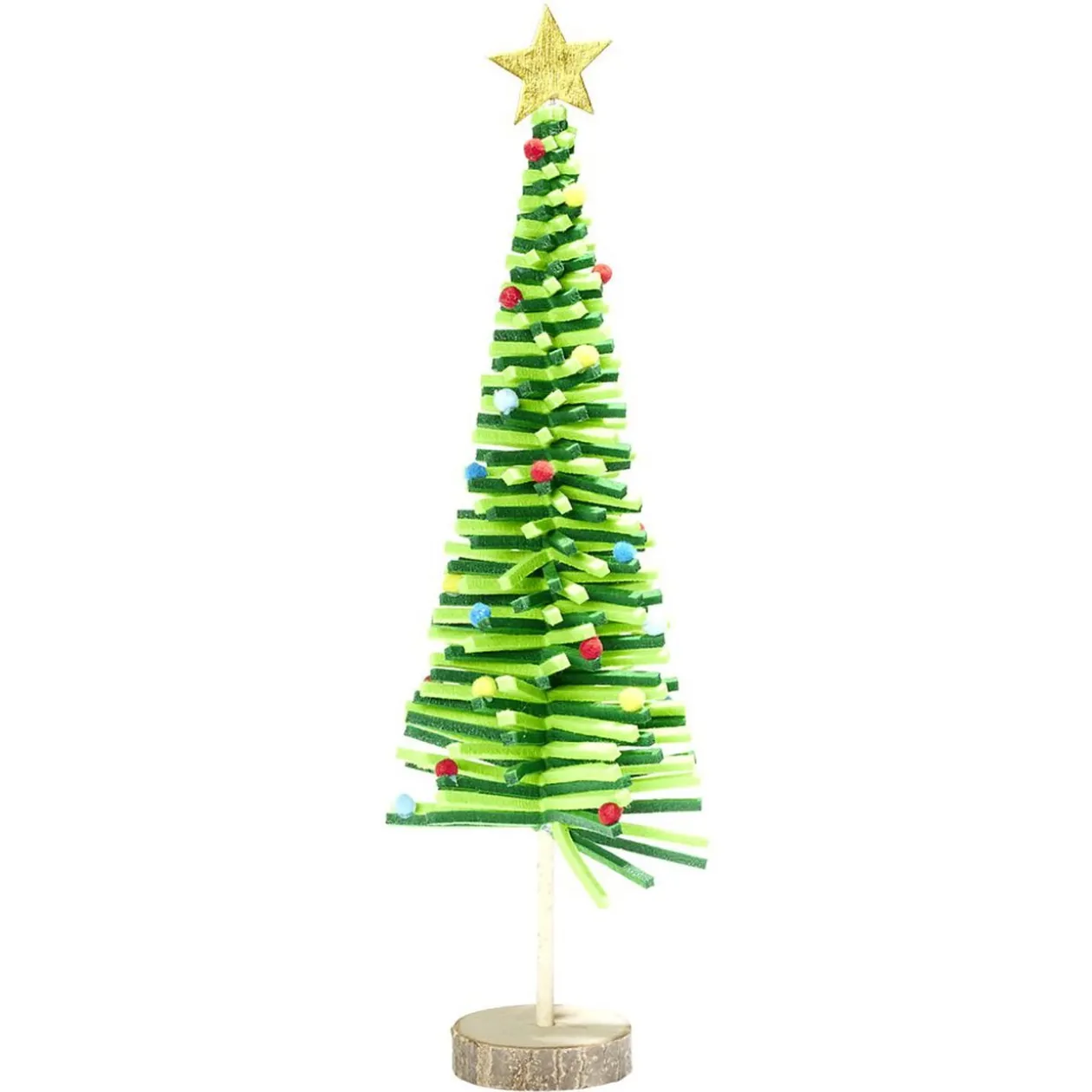 Sapin en feutrine et bois à poser H45cm - 4 modèles