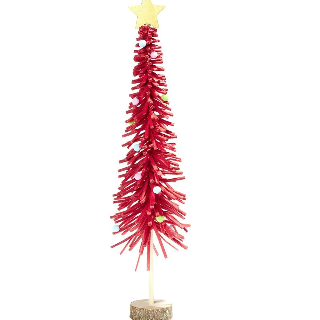Sapin en feutrine et bois à poser H45cm - 4 modèles