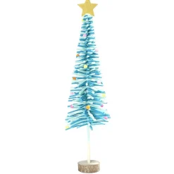 Sapin en feutrine et bois à poser H45cm - 4 modèles