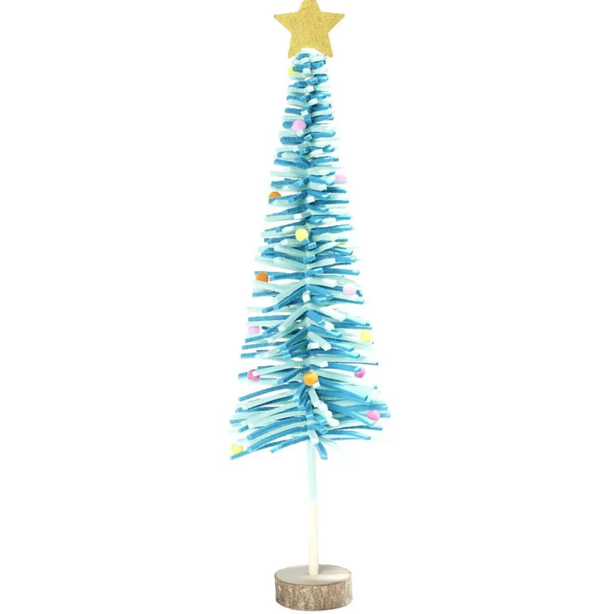 Sapin en feutrine et bois à poser H45cm - 4 modèles