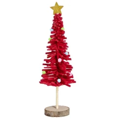 Sapin en feutrine et bois à poser H25cm - 4 modèles