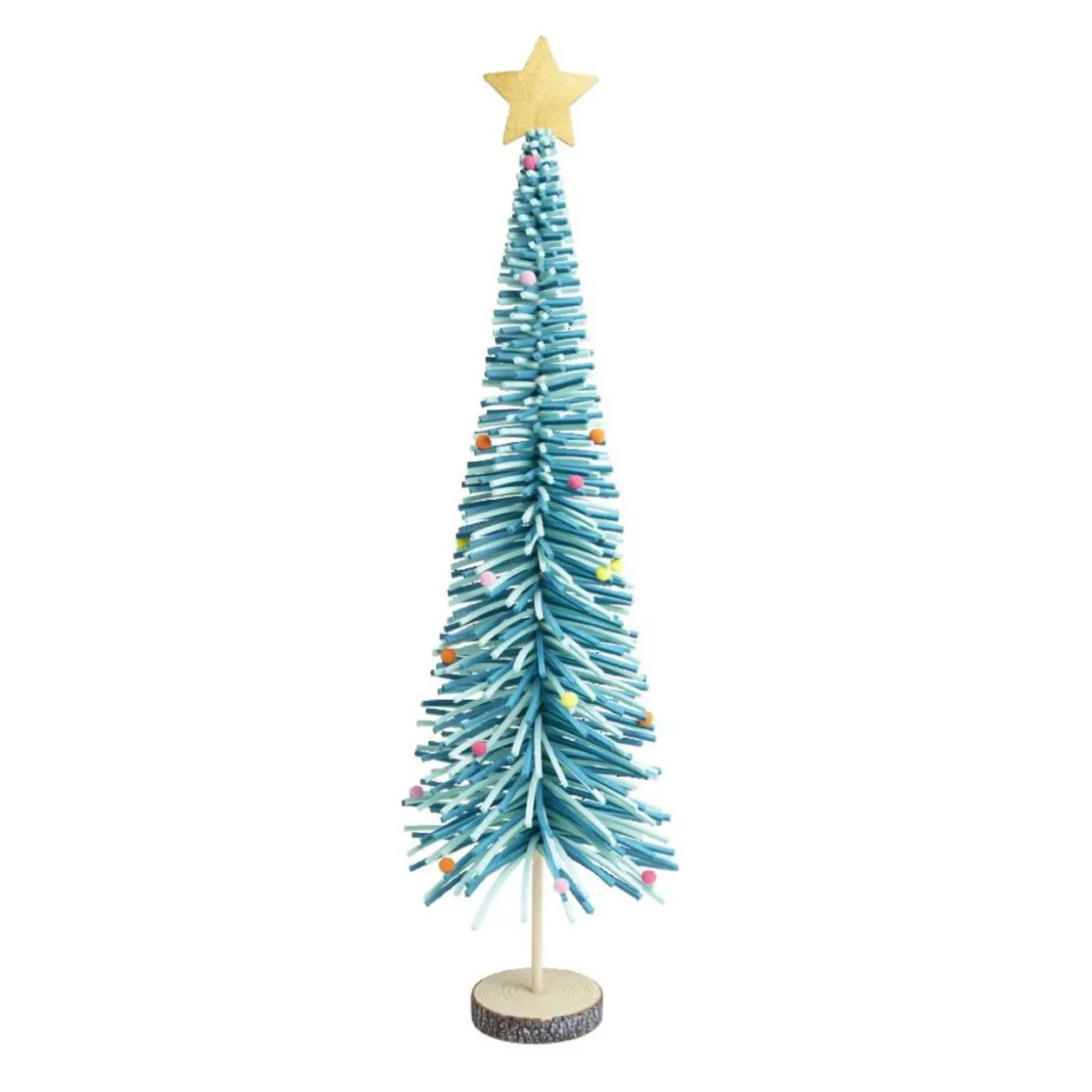 Sapin en feutrine et bois à poser H90cm - 4 modèles