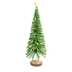 Sapin en feutrine et bois à poser H90cm - 4 modèles
