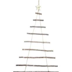 Sapin en morceaux de bois à suspendre