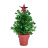 Sapin guirlande en pot à poser Ø11,5xH20cm - 3 coloris