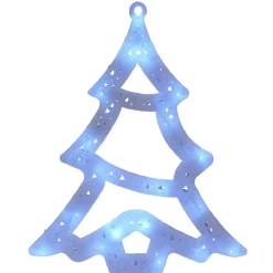 Sapin lumineux blanc fixe h. 32 cm