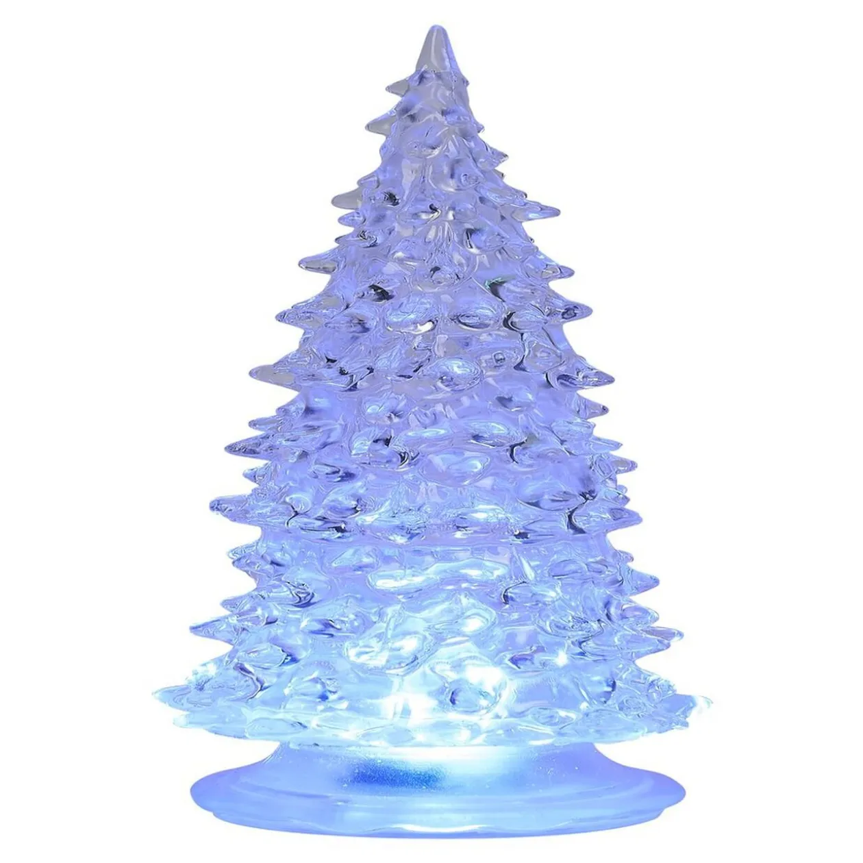 Sapin lumineux déco H19cm plastique 3 coloris