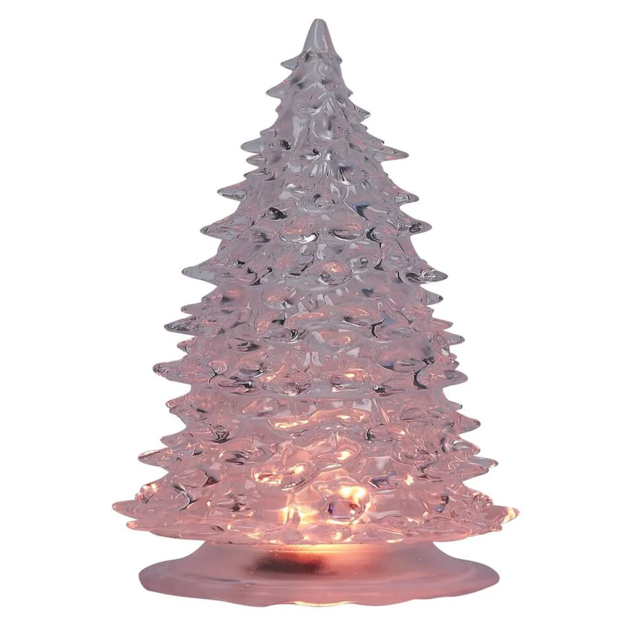 Sapin lumineux déco H19cm plastique 3 coloris