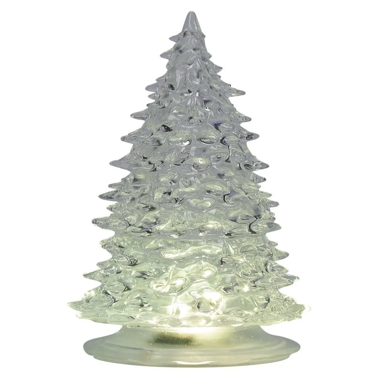 Sapin lumineux déco H19cm plastique 3 coloris