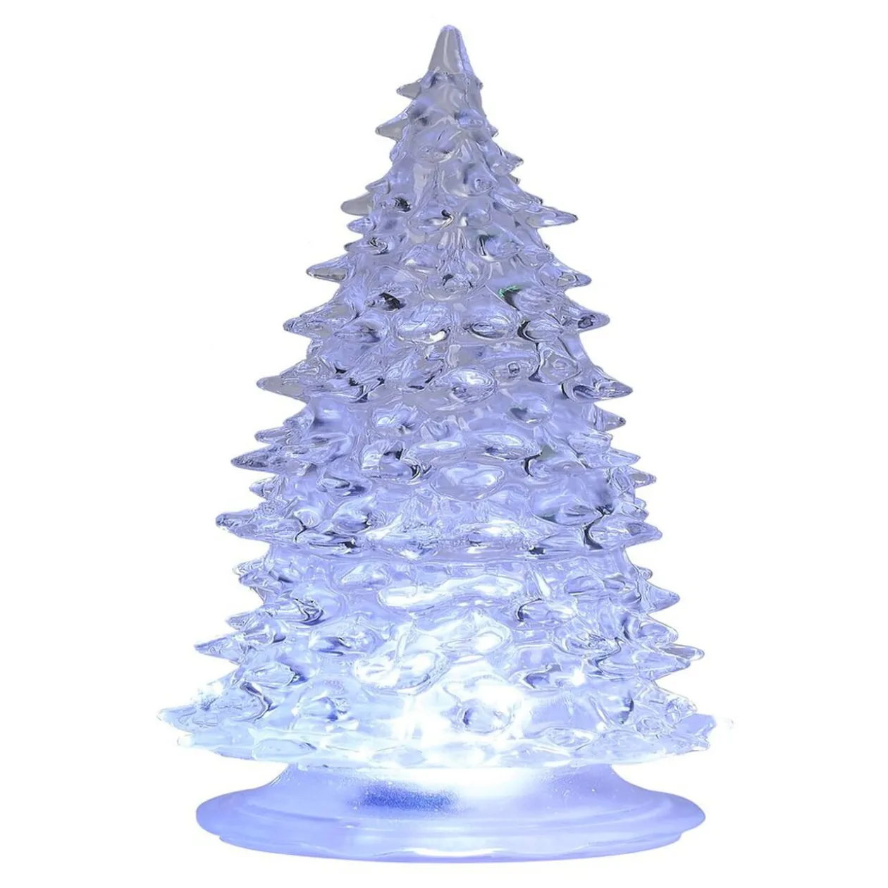 Sapin lumineux déco H19cm plastique 3 coloris