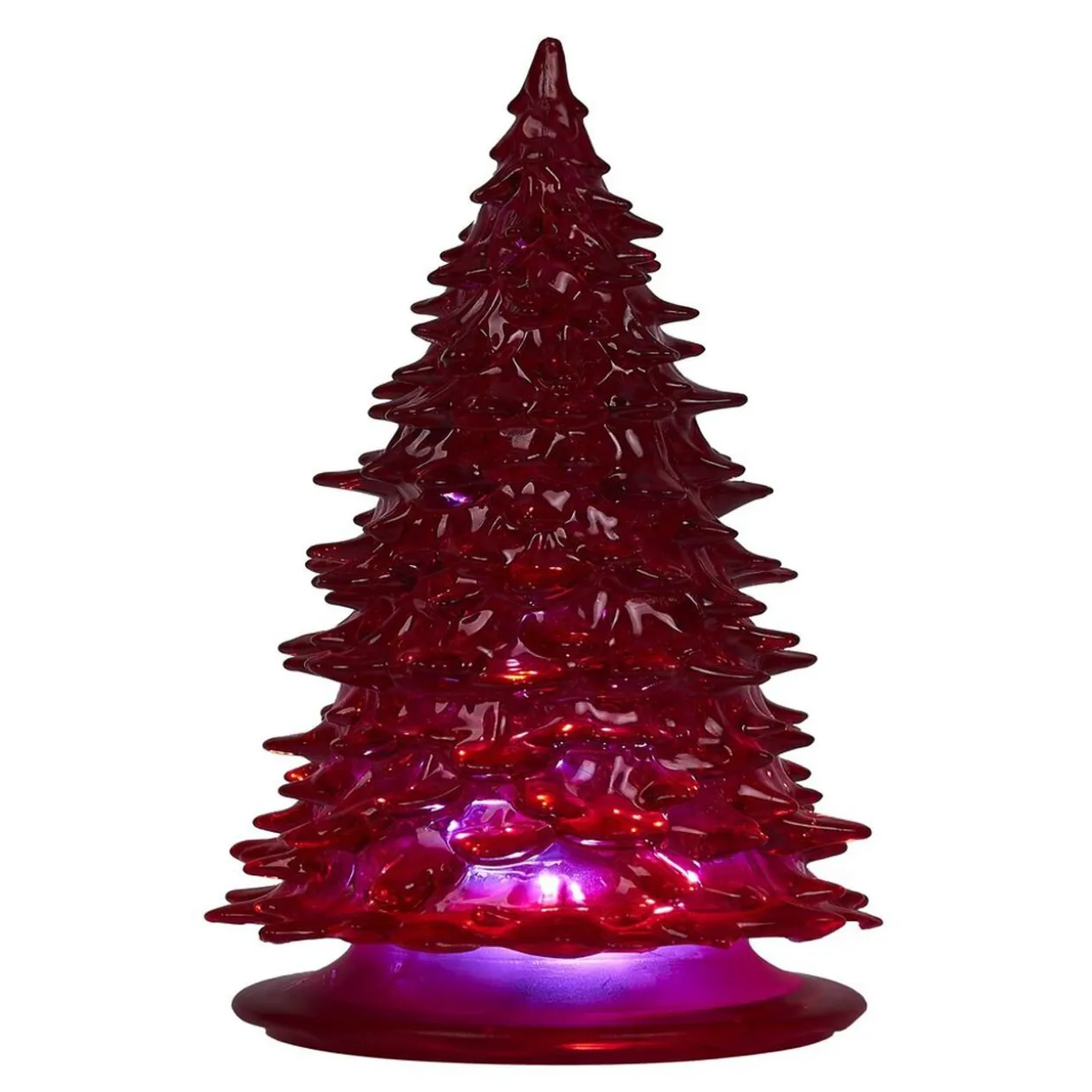 Sapin lumineux déco H19cm plastique 3 coloris