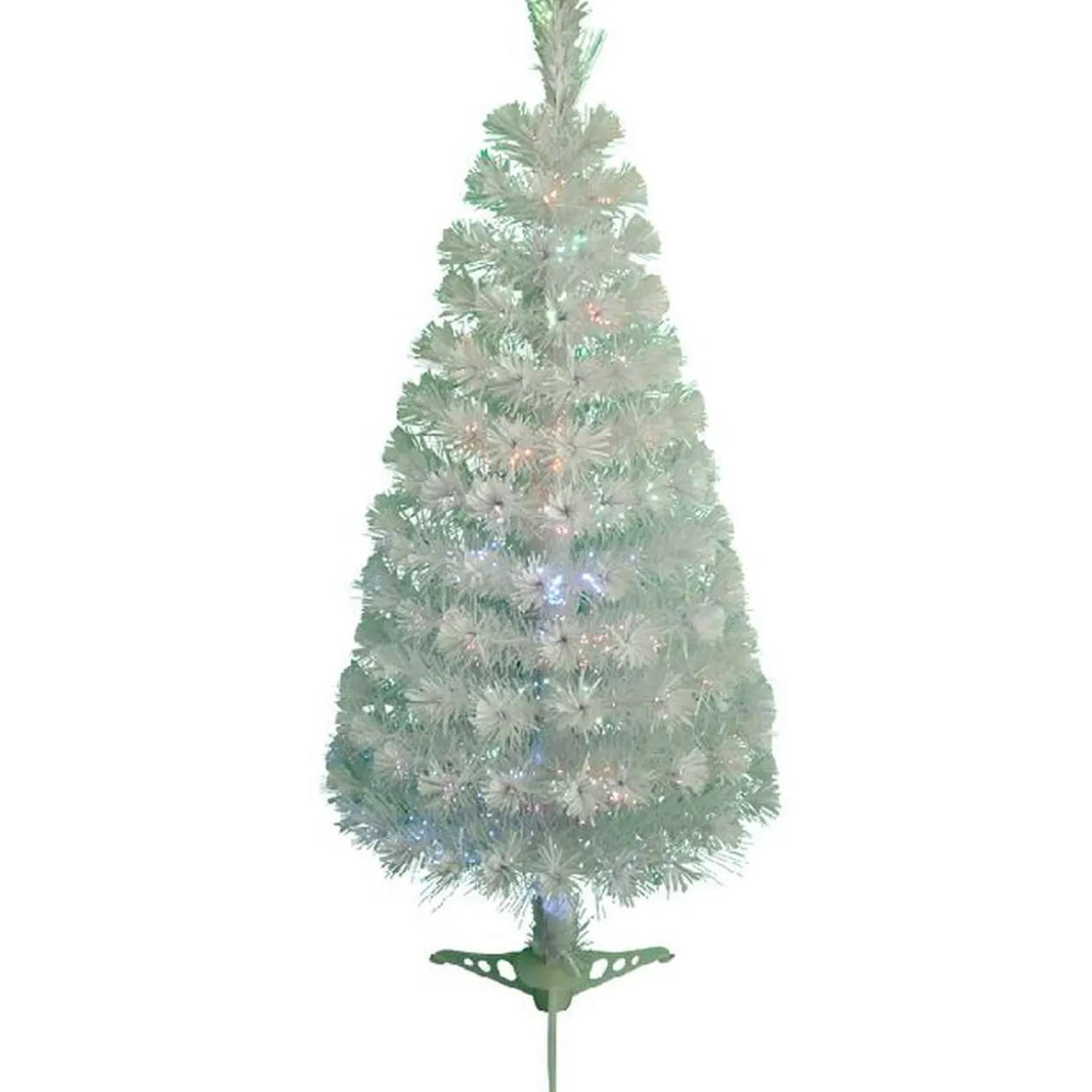 Sapin NOEl blanc fibre optique H90 cm