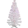 Sapin Noël blanc fibre optique multicolore H1,2 m