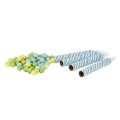 Sarbacane rayée bleu et blanc x 4 et ses 60 boules