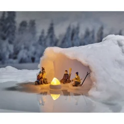 Scène déco coin du feu lumineux