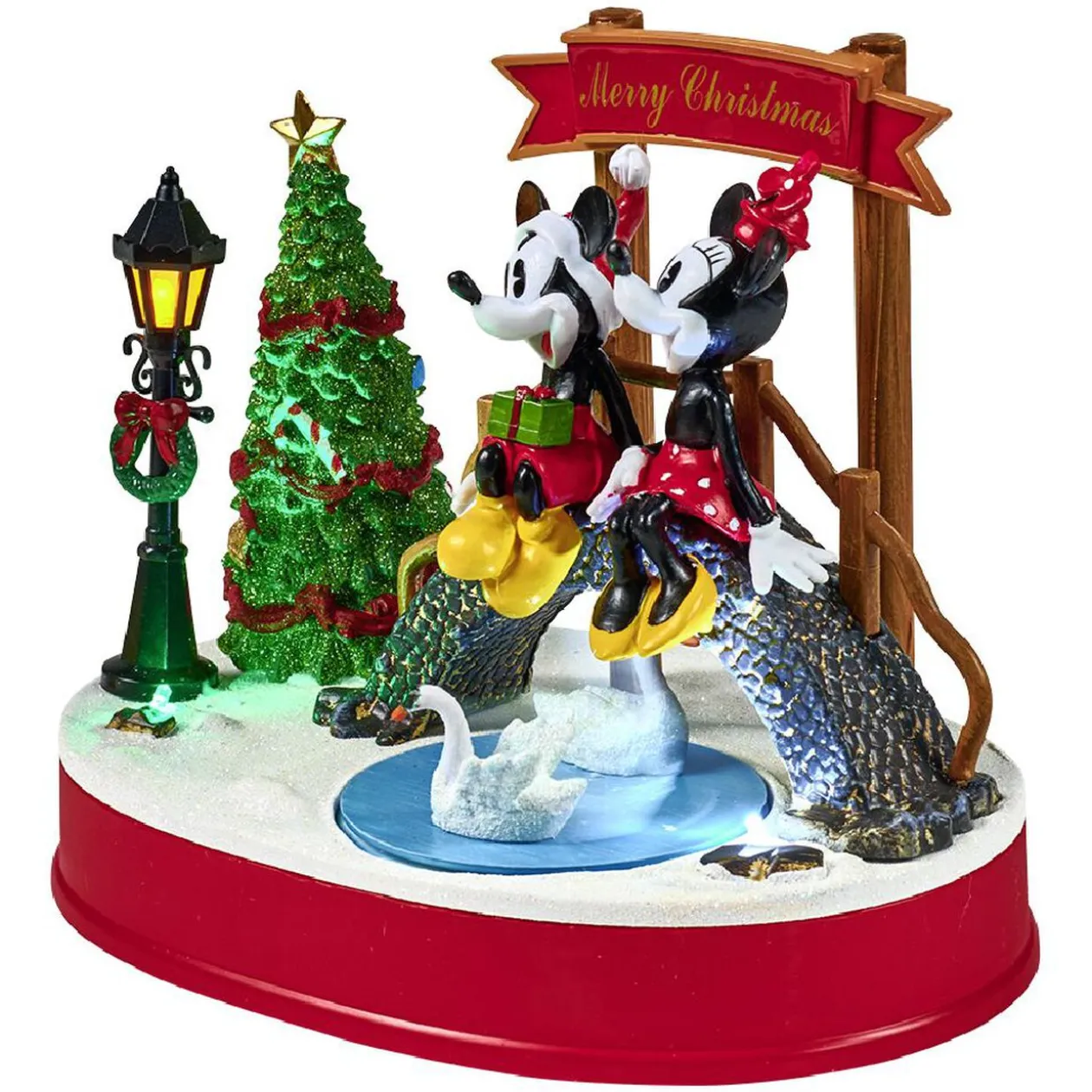 Scène de Noël Disney lumineuse animée et musicale