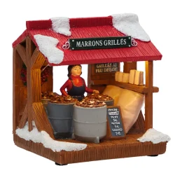 Scène de Noël lumineuse 3 LED stand marrons grillés