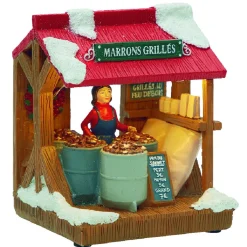 Scène de Noël lumineuse 3 LED stand marrons grillés