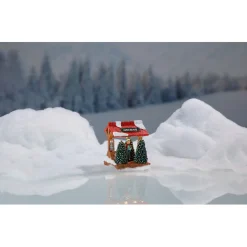 Scène de Noël lumineuse 3 LED stand de sapin