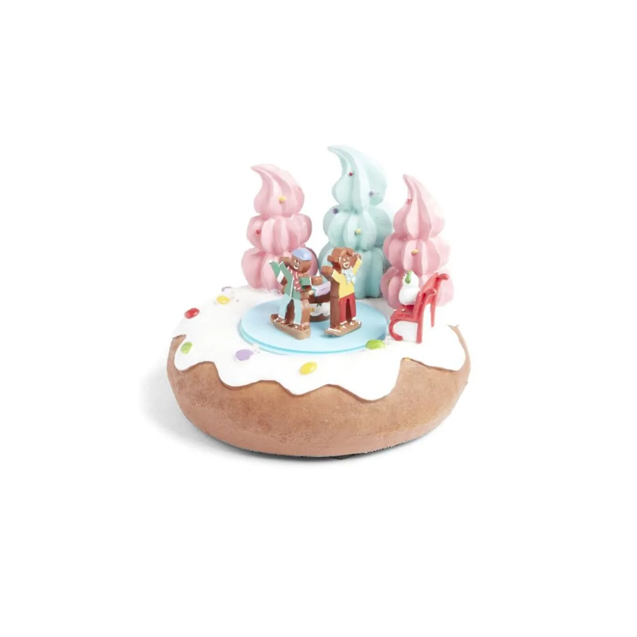 Scène lumineuse de Noël banquise à piles H9cm