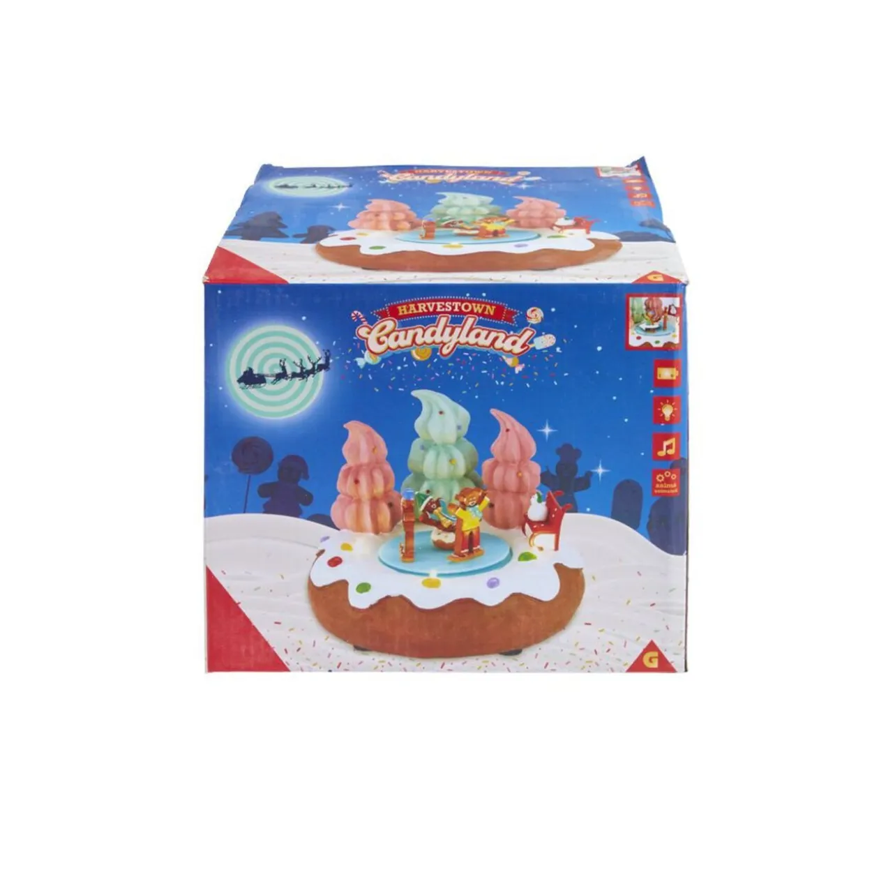 Scène lumineuse de Noël banquise à piles H9cm